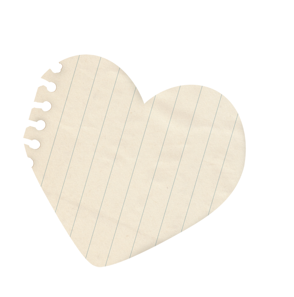 heart-shaped note
