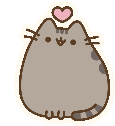 gif of pusheen with heart